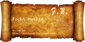 Focht Matild névjegykártya