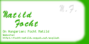matild focht business card